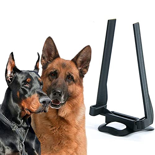 SXRH Doberman Dog Ear Stand Support Tool,Dog Ear Posting Kit Fixed Correction Vertical Holder,Dog Ear Stand Up Support with Tape for Doberman Pinscher Dogs,German Shepherd,Dog Ear Care Tools, Black