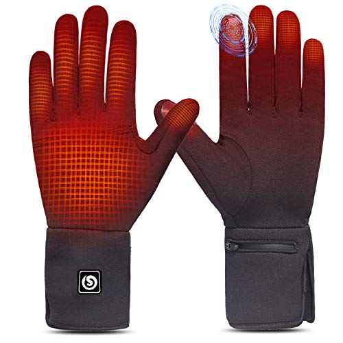 Heated Glove Liners for Men Women, Rechargeable Battery Electric Heated Gloves, Winter Warm Glove Liners, Thin Gloves Riding Ski Snowboarding Hiking Cycling Hand Warmers