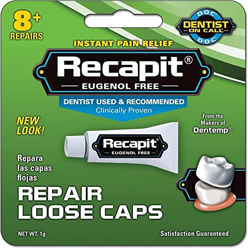 Recapit Loose Cap Dental Repair, 8 Repairs Per Tube (11 Pack)