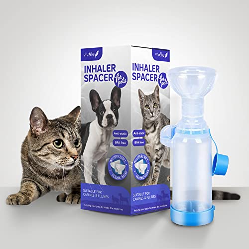 Vivlle Handheld Inhaler Spacer for Pets Cat and Dog Inhaler Spacer for MDI