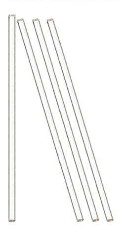 Pack of 4 Lab Glass Stirring Rod 8 inch (200mm) Length with Both Ends Round for Science, Lab, Kitchen, Science Education (4)
