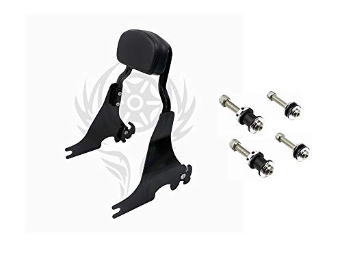 Detachable Sissybar Fits for Harley Sportster XL 1200/ Iron 883/ Forty-Eight/Seventy-Two Chop Style 2004-2022 (Gloss Black)