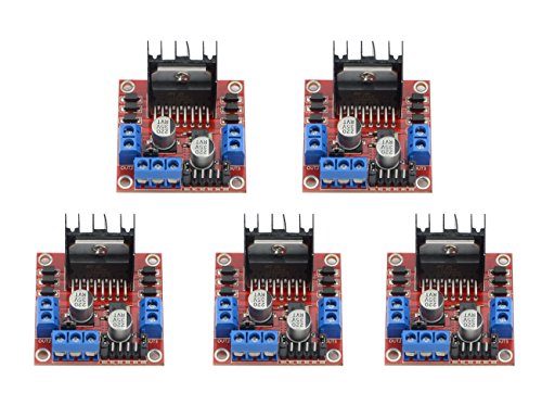 WMYCONGCONG 5 PCS L298N Motor Drive Controller Board Module Dual H Bridge DC Stepper Module for Arduino