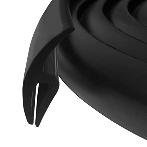 HERCHR Rubber Strip, 1.7M Car Front Windshield Window Seal Strirp Moulding Trim, Black