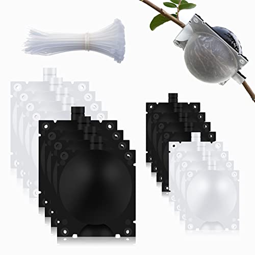 Half Black Half Transparent Plant Rooting Propagation Ball,Air Layering kit,Assisted Cutting Rooting,Reusable Plant Rooting Device,High Pressure Ball Grafting Device Root Box for Plants Rose.(8pack)