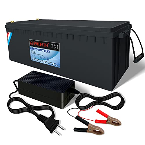 DEESPAEK 24V 200Ah LiFePO4 Lithium Battery, Rechargeable Lithium Iron Phosphate Batteries with Upgraded BMS, Grade A Cells, Over 8000+ Deep Cycle, Perfect for Trolling Motor, RV, Solar, Boat, Marine