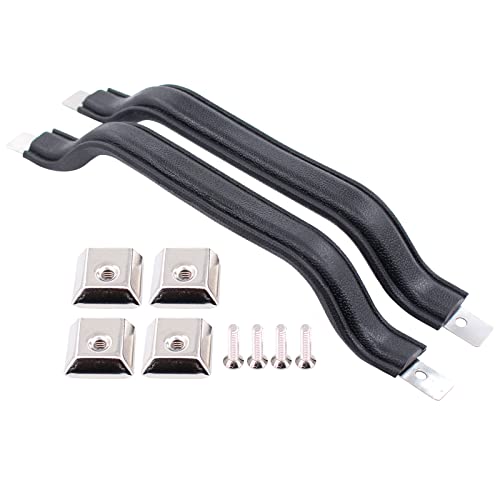 NewYall Pack of 2 Black Front Left Driver and Right Passenger Side Interior Door Handle Pull Strap Kit