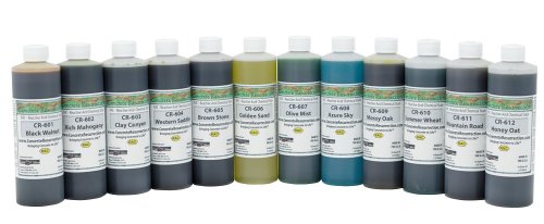 Concrete Stain Professional Easy to Use Acid Stain Sample Kit - 12 Colors 16oz bottles