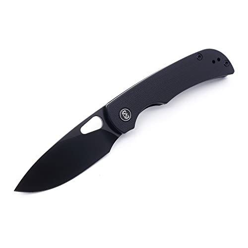 Miguron Knives Moyarl Folding Knife 3.5" Black PVD 14c28n Blade G10 Handle Pocket Knife MGR-806BK