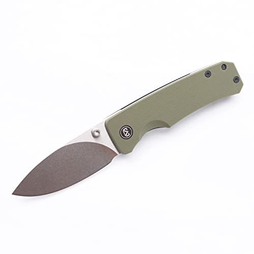 M Miguron knives Pelora Pocket Folding Knife 3.25" 14C28N Stonewashed Blade Green G10 Handle MGR-804GN