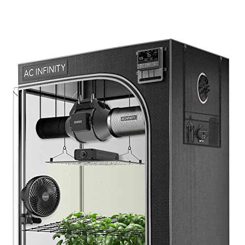 AC Infinity Advance Grow System 2x2 Compact, 1-Plant Kit, WiFi-Integrated Grow Tent Kit, Automate Ventilation, Circulation, Schedule Full Spectrum LM301B LED Grow Light, 2000D Mylar Tent