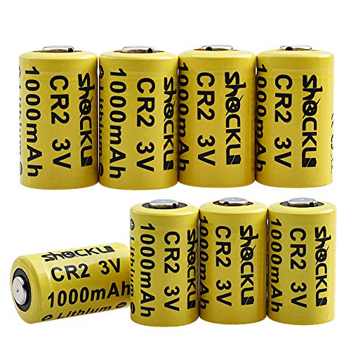 funkawa CR2 3V Lithium Battery 1000mAh, Shockli 3 Volt Photo Batteries with PTC Protection (Carry Box Included) -Ideal for Instax Mini 25 50, Flashlight, Alarm Systems, Range Finder(8-Pack)