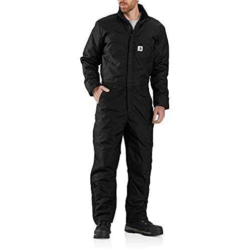 Carhartt mens Yukon Extremes Loose Fit Insulated Biberall (Big & Tall) Work Utility Outerwear, Black, Large Tall US