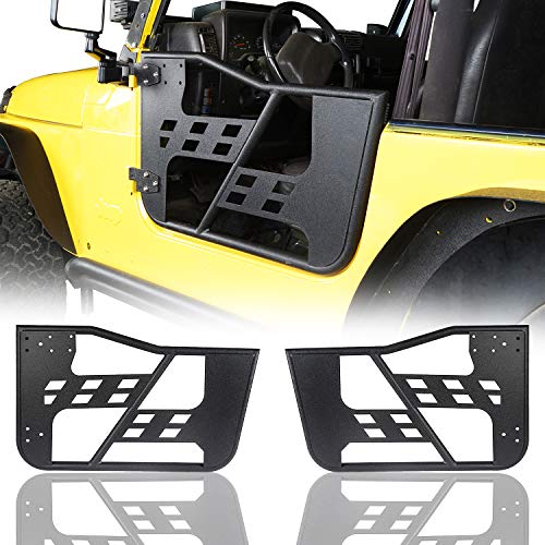 Hooke Road Wrangler TJ Tube Half Doors Offroad Tubular Trail Doors Guards for 1997-2006 Jeep Wrangler TJ Sahara Sport