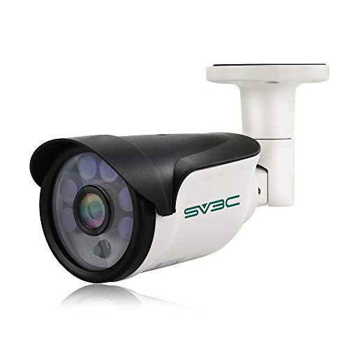 SV3C POE Camera, 4MP POE IP Security Surveillance Camera Outdoor(Wired), IR Night Vision 65-100ft, Motion Detection, IP66 Waterproof, Metal Shell, Onvif Conformant, Support Blue Iris, RTSP, APP, PC