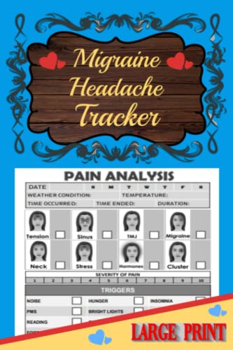 Migraine Headache Tracker: Track Your Chronic Migraines With This Easy To Use Log Book Journal, 6X9 Inch Paperback Book With 120 Pages. Daily Planner ... Use as a Diary, Logbook For All Ages