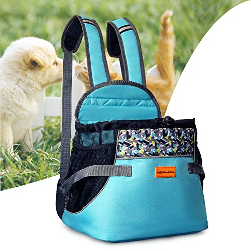 Cinf Backpack Adjustable Pet Front Cat Dog Carrier Bag Easy-Fit Traveling Hiking Camping Puppies Outdoor Use Blue