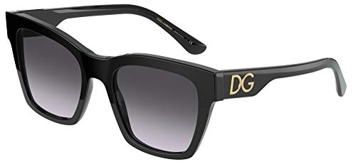 Dolce & Gabbana Women's Round Fashion Sunglasses, Black/Grey Gradient, One Size
