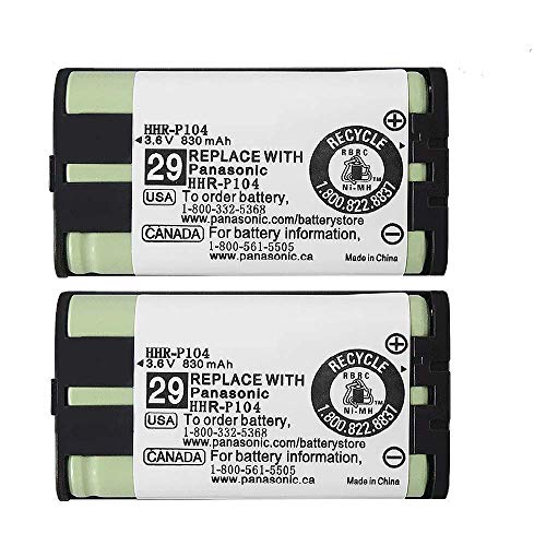 EOCIK 2PACK Cordless Phone HHR-P104 3.6V 830mAh Battery NI-MH AAA Rechargeable Battery for Panasonic Replacement Battery