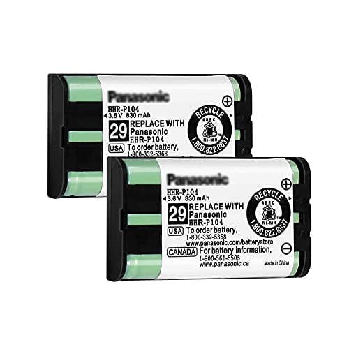 2PACK Cordless Phone HHR-P104 3.6V 830mAh Battery NI-MH AAA Rechargeable Battery for Panasonic Replacement Battery