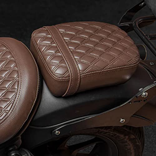 Midimttop Touring Soft Leather Front Driver Seat Cushion Pad Rear Passenger Pillion Seat fit for Ho-nda Rebel CMX 300 CMX 500 2017 2018 2019 2020 2021 2022 2023(Rear passenger seat-brown)