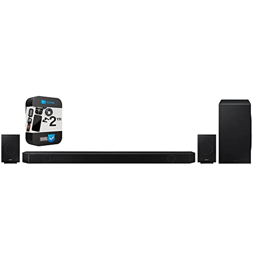 SAMSUNG HW-Q990B/ZA 11.1.4ch Soundbar with Wireless Dolby Atmos/DTS:X and Rear Speakers 2022 (Renewed) Bundle with 2 YR CPS Enhanced Protection Pack