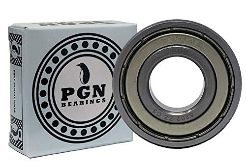 PGN (10 Pack) 6202-ZZ Bearing - Lubricated Chrome Steel Sealed Ball Bearing - 15x35x11mm Bearings with Metal Shield & High RPM Support