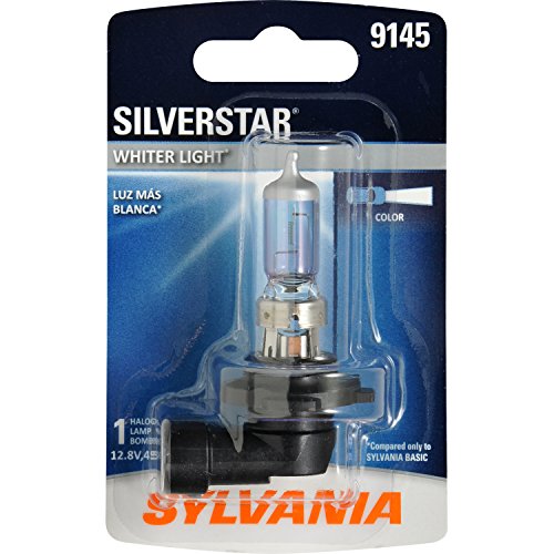 SYLVANIA - 9145 SilverStar Fog Light Bulb - High Performance Halogen Headlight Bulb, Brighter Downroad with Whiter Light (Contains 1 Bulb)