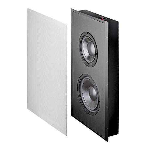 OSD Trimless in Wall Subwoofer Dual 8" Woofers 300W Sealed Enclosure Magnetic Grill SL800