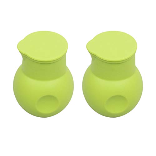 Hemoton Silicone Chocolate Melting Pot Microwave Butter Melter Heat Milk Sauce Microwave Baking Pouring Pot Baking Pouring Tool (2pcs/Green)