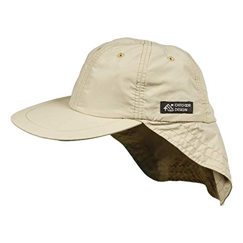 Dorfman Pacific Co. Men's Supplex Flap Fisher Cap, Khaki, One Size