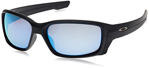 Oakley Men's OO9331 Straightlink Rectangular Sunglasses, Matte Black/Prizm Deep Water Polarized, 61 mm