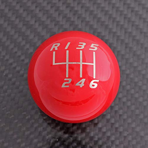 Billetworkz Weighted Gear Shift Knobs Compatible with Ford Mustang GT 6 Speed 2015-2019, Gloss Red