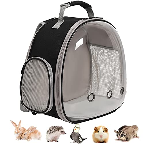 Guinea Pig Backpack, Space Capsule Bubble Window Small Animal Backpack for Guinea Pig, Bird Bunny Rabbit