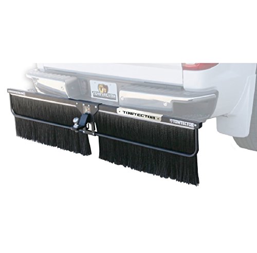 Towtector Tier 2 Mud Flap 27816-T2HS Medium Duty Single Brush Strip with Heat Shield - 78" Wide 16" Tall for 2" Hitch Receiver (Wall Mount Bracket NOT Included)