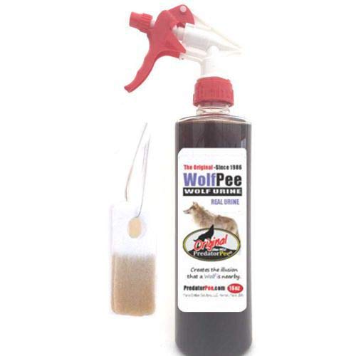 PredatorPee Original Wolf Urine 16oz Spray Bottle Combo with ScentTags