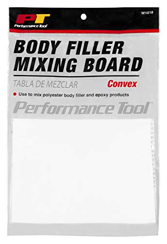 Performance Tool W1018 Mixing Boards - Easy Body Filler and Epoxy Mixing for Auto, Home, and Marine Repairs with Smooth, Reusable Surface