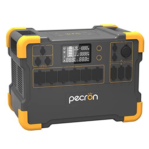 pecron E3000 Portable Power Station,3108Wh Portable Solar Generator with 6X110V/2000W AC Outlets 1200W Max Solar Input Backup Power for Outdoors Camping Fishing Emergency