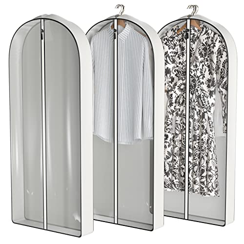 Garment Bags for Hanging Clothes Storage,Clear Moisture Proof Moth Proof Suits Covers bags for Closet Storage Travel,Hanging Clothes Bag for Coat, Jacket, Sweater, Shirts