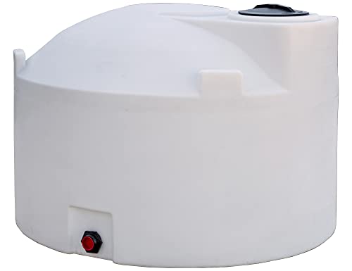 RomoTech 82124749 Vertical Polyethylene Reservoir Water Tank for Farming Construction and More, 550 Gallon, White