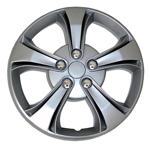 TuningPros WSC-616S17 Hubcaps Wheel Skin Cover 17-Inches Silver Set of 4