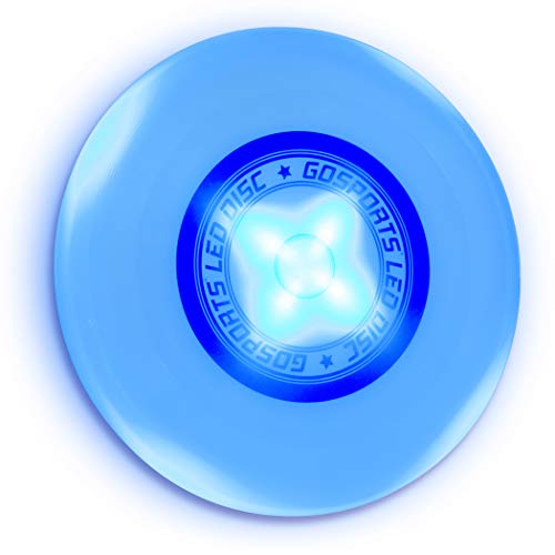 GoSports Ultimate Light Up Flying Disc, 175 grams, with 4 LEDs - Blue
