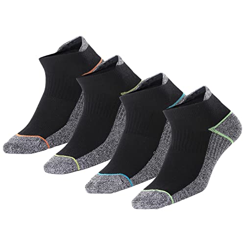 Kodal Copper Infused Ankle Socks with Odor Control, Moisture Wicking for Improved Comfort and Health (4 Pairs)