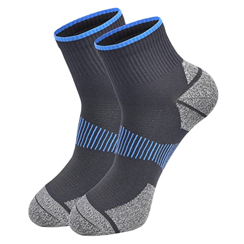 Men's 2 Pairs Black Anti Odor Blister Resisting Thin Ankle Athletic Cycling Socks,Size 7-12