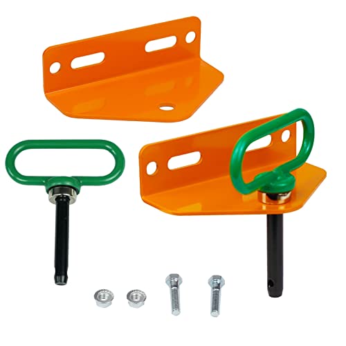 Heavy Duty Universal Zero Turn Mower Trailer Hitch with Bolts and Strong Magnet Trailer Gate Pin -1/2'' Trailer Hitch Mount Orange