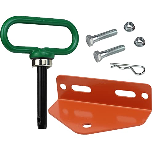 Universal Towing Hitch Kit 3/4" Zero Turn Mower Hitch and 1/2" Magnetic Lawn Mower Trailer Hitch Pin (Combo Pack Green Orange)