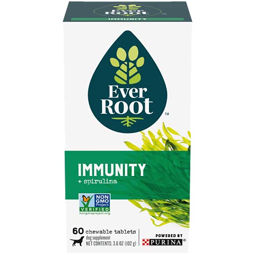 EverRoot Immunity Dog Supplement by Purina, Immunity Chewable Tablet with Spirulina & Antioxidants for Dogs - 3.6 oz. Canister