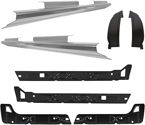HECASA Outer & Inner Rocker Panels & Cab Corners Compatible with 1999-2007 Chevy Silverado GMC Sierra Crew Cab 4 Door ONLY 8 Pcs Set (3 Packages)