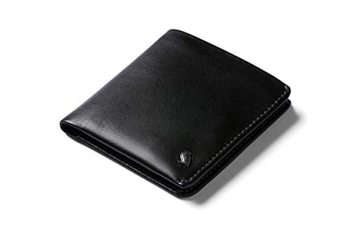 Bellroy Coin Wallet (Slim Coin Wallet, Bifold Leather Design, Holds 4-8 Cards, Magnetic Closure Coin Pouch) - Black