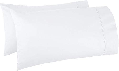 Kamas Oversized King Pillowcase Pack of 2 Extra Large Pillowcase to Fit Your Oversized Pancake Large Huge & Gusseted Pillows 100% Egyptian Cotton Sateen Weave (White, King Oversize- 23x43)